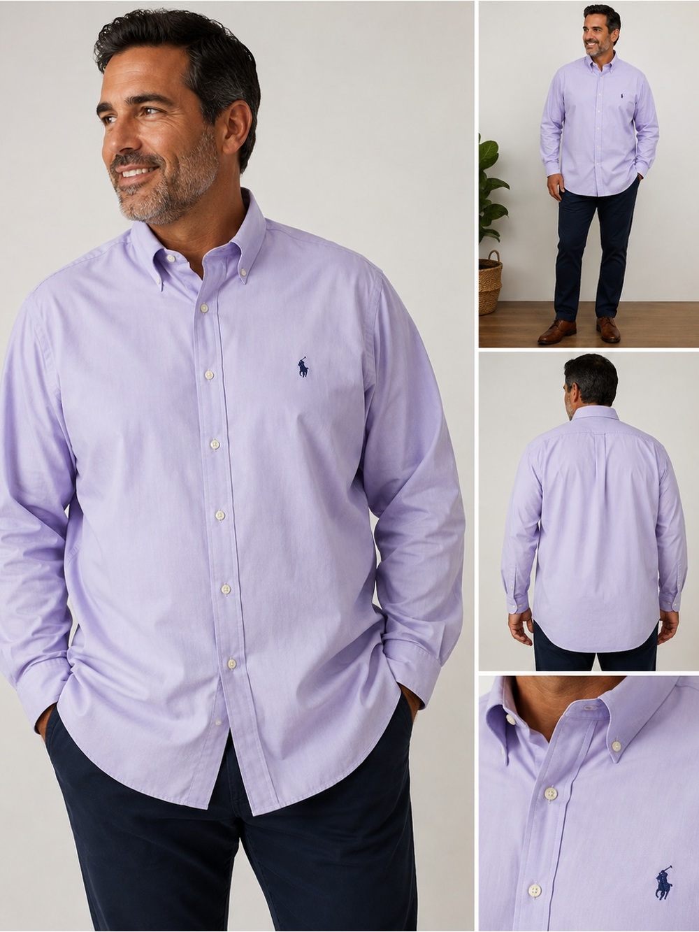 Ralph Lauren Men’s Light Purple Button-Down Shirt